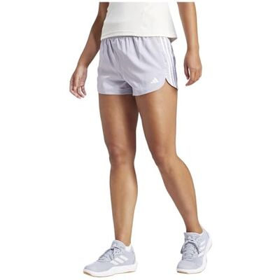 adidas kvinnors Pacer träning 3 ränder vävd hög midja shorts, M 5 tum adidas kvinnors Pacer träning 3 ränder vävd hög midja shorts, M 5 tum