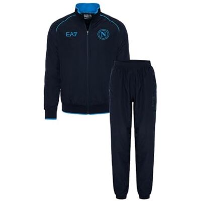 SSC NAPOLI Blå lätt träningsoverall för pojkar, EA7, officiell produkt, SSCN logotyp, sommar, sidfickor, dragkedja, 6 år SSC NAPOLI Blå lätt träningsoverall för pojkar, EA7, officiell produkt, SSCN logotyp, sommar, sidfickor, dragkedja, 6 år