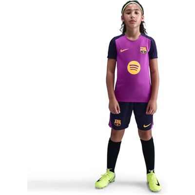 NIKE FC Barcelona Strike Dri-FIT fotboll kortärmad tröja för äldre barn, HJ7831 NIKE FC Barcelona Strike Dri-FIT fotboll kortärmad tröja för äldre barn, HJ7831