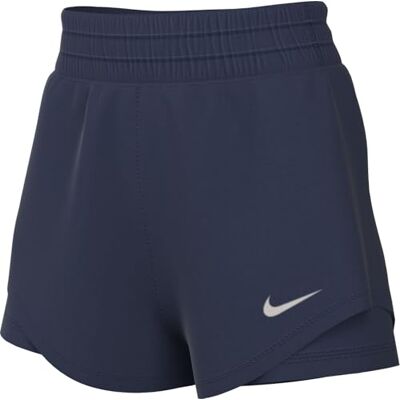 NIKE Dam W Nk One Df Hr 3 tum 2N1 shorts, midnatt marinblå/reflekterande silver, M NIKE Dam W Nk One Df Hr 3 tum 2N1 shorts, midnatt marinblå/reflekterande silver, M