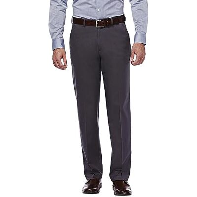 Haggar Herr premium strykfri expanderbar midja enkel framsida byxa, buff, 34 W x 36 L, Mörkgrått, 36W x 32L Haggar Herr premium strykfri expanderbar midja enkel framsida byxa, buff, 34 W x 36 L, Mörkgrått, 36W x 32L