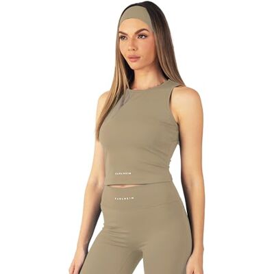 Carlheim Women's Serenita Active Collection Tank top, Tan, X-Small Carlheim Women's Serenita Active Collection Tank top, Tan, X-Small