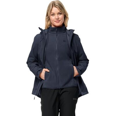 Jack Wolfskin Dam Moonrise 3In1 jacka, Night Blue, S Jack Wolfskin Dam Moonrise 3In1 jacka, Night Blue, S