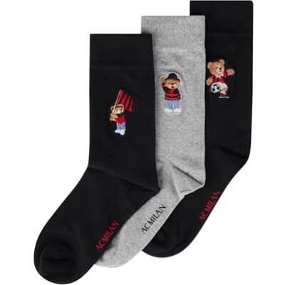 A.C. Milan AC Milan Teddy-logotyp – 3 par strumpor A.C. Milan AC Milan Teddy-logotyp – 3 par strumpor