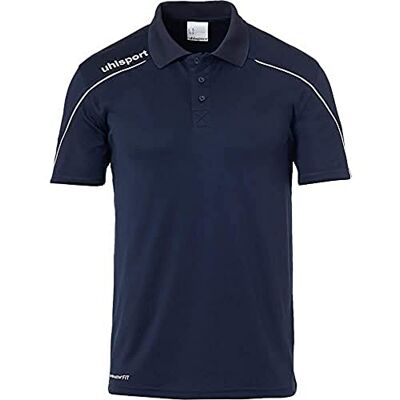 uhlsport Barn STREAM 22 POLO SHIRT T, marint/vit, 140 uhlsport Barn STREAM 22 POLO SHIRT T, marint/vit, 140