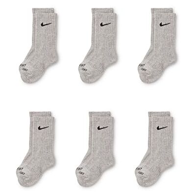 NIKE Df Performance Basic Crew Strumpor för barn, Dk Grey Heather, 5/7 År NIKE Df Performance Basic Crew Strumpor för barn, Dk Grey Heather, 5/7 År
