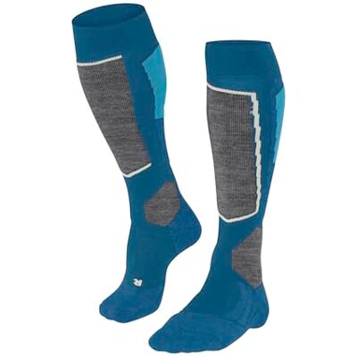 FALKE herr Skidstrumpor SK2 Intermediate M Kh ull funktionsmaterial varm tjock 1 par, Turkos Ocean 6836, 39-41 FALKE herr Skidstrumpor SK2 Intermediate M Kh ull funktionsmaterial varm tjock 1 par, Turkos Ocean 6836, 39-41