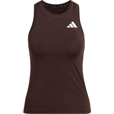 adidas Kobiety Train Essentials 3-Stripes Workout Tank, Aurora Coffee/white, S adidas Kobiety Train Essentials 3-Stripes Workout Tank, Aurora Coffee/white, S