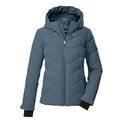 Killtec damskidjacka/quiltad jacka/funktionell jacka i dunlook med huva och snöfall KSW 31 WMN SKI QLTD JCKT, duvblå, 46, 43417-000 Killtec damskidjacka/quiltad jacka/funktionell jacka i dunlook med huva och snöfall KSW 31 WMN SKI QLTD JCKT, duvblå, 46, 43417-000