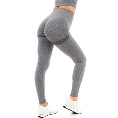 M17 Damleggings sport friidrott yoga solid marl med rumpa lyft kompression hög midja byxor, Kolgrå, XL M17 Damleggings sport friidrott yoga solid marl med rumpa lyft kompression hög midja byxor, Kolgrå, XL