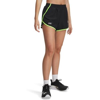 Under Armour UA Fly by 3" shorts svart/hypergrön/reflekterande XL Under Armour UA Fly by 3" shorts svart/hypergrön/reflekterande XL