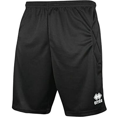Errea Impact Junior målvaktsbyxor, svarta shorts för unisex vuxna Errea Impact Junior målvaktsbyxor, svarta shorts för unisex vuxna