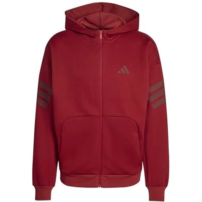 adidas Mezczyzni FUTURE ICONS THREE STRIPES FULL-ZIP HOODIE, active maroon, M adidas Mezczyzni FUTURE ICONS THREE STRIPES FULL-ZIP HOODIE, active maroon, M