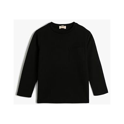 Koton Boys's Basic långärmad crew neck T-shirt, Svart (999), 6-7 �r Koton Boys's Basic långärmad crew neck T-shirt, Svart (999), 6-7 �r