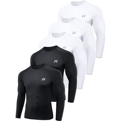 MEETWEE Kompressionströja herr, kort/långärmad funktionell skjorta herr, sportskjorta, träning, fitnessskjorta, andas, löparskjorta, undertröja för löpning, jogging, sport, gym MEETWEE Kompressionströja herr, kort/långärmad funktionell skjorta herr, sportskjorta, träning, fitnessskjorta, andas, löparskjorta, undertröja för löpning, jogging, sport, gym
