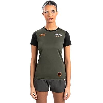 Venum UFC Adrenaline by Women's Fight Week Dry-Tech T-shirt, khaki/brons, XS dam, Khaki/brons, XS Venum UFC Adrenaline by Women's Fight Week Dry-Tech T-shirt, khaki/brons, XS dam, Khaki/brons, XS