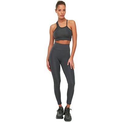 Trendyol Damer antracit push-up funktion sport tights yoga byxor, antracit, L Trendyol Damer antracit push-up funktion sport tights yoga byxor, antracit, L