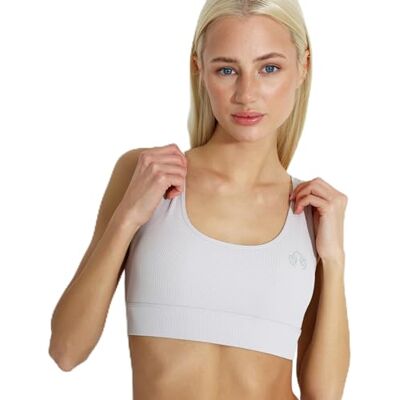 Carlheim Women's active wear Sports Bra Ribbed Classic Helle, Beige, Large Carlheim Women's active wear Sports Bra Ribbed Classic Helle, Beige, Large
