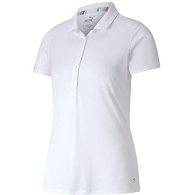 PUMA Damen W Rotation Polo Poloshirt, Bright White, XS PUMA Damen W Rotation Polo Poloshirt, Bright White, XS