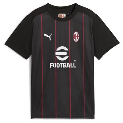 PUMA A.C. Milan Prematch-tröja, fotbollströja och träningströja officiell, svart, barn, 6 år, Svart, 6 år PUMA A.C. Milan Prematch-tröja, fotbollströja och träningströja officiell, svart, barn, 6 år, Svart, 6 år
