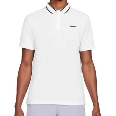 NIKE Herr M Nkct Df Vctry Pq pikétröja, vit/svart, M NIKE Herr M Nkct Df Vctry Pq pikétröja, vit/svart, M