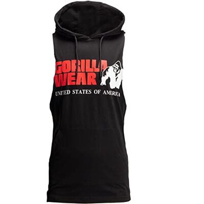 Gorilla Wear Rogers Hooded Tank Top – ventilerande – lätt bekväm ärmlös topp med logotyp för sport jogging löpning vardag träning bomull tilltalande passform Gorilla Wear Rogers Hooded Tank Top – ventilerande – lätt bekväm ärmlös topp med logotyp för sport jogging löpning vardag träning bomull tilltalande passform