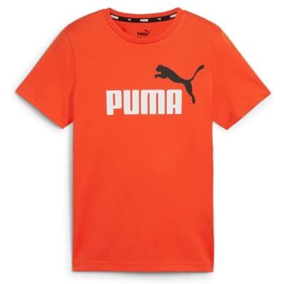PUMA pojkar Ess+ 2 Col Logo Tee B T-tröjor PUMA pojkar Ess+ 2 Col Logo Tee B T-tröjor