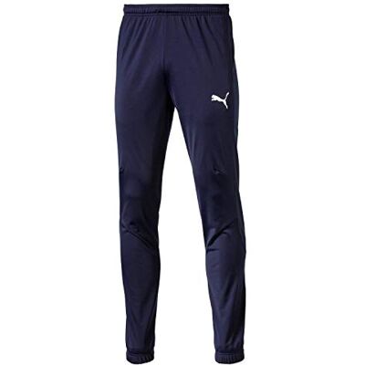 PUMA Kinder LIGA Sideline Poly Pant Core J Hose, Peacoat White, 164 PUMA Kinder LIGA Sideline Poly Pant Core J Hose, Peacoat White, 164