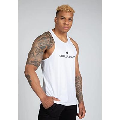 Gorilla Wear – Carter Stretch Tank Top – grön – bodybuilding, sport, vardag, fritid, med logotyp, lätt och bekväm för optimal rörelse av bomull och elastan Gorilla Wear – Carter Stretch Tank Top – grön – bodybuilding, sport, vardag, fritid, med logotyp, lätt och bekväm för optimal rörelse av bomull och elastan