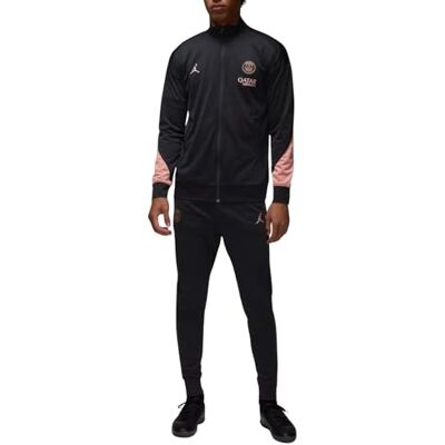 NIKE Paris Saint-Germain Strike Third Jordan Dri-Fit fotbollsoverall av stickat material (män), svart/rost rosa/rost rosa, FQ2474-013, S NIKE Paris Saint-Germain Strike Third Jordan Dri-Fit fotbollsoverall av stickat material (män), svart/rost rosa/rost rosa, FQ2474-013, S