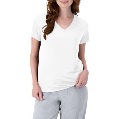 Hanes Sport dam cool DRI Performance V-ringad t-shirt, Vitt, L Hanes Sport dam cool DRI Performance V-ringad t-shirt, Vitt, L