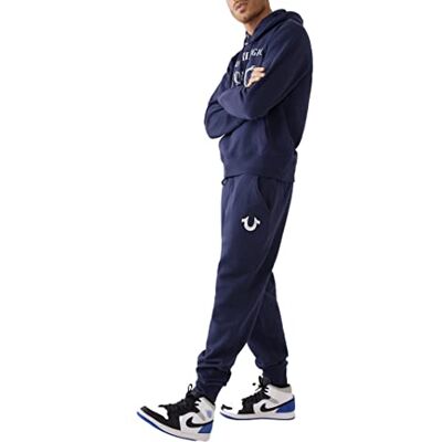 True Religion Herr metallisk hästsko joggingbyxor, Marinblått Xsp, XL True Religion Herr metallisk hästsko joggingbyxor, Marinblått Xsp, XL