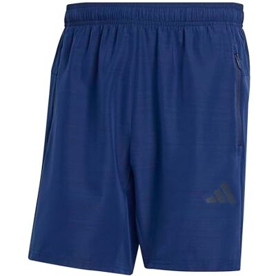 adidas herr Workout Essentials Base Melange Woven Short Shorts, DARK BLUE MELANGE, XS 7 inch adidas herr Workout Essentials Base Melange Woven Short Shorts, DARK BLUE MELANGE, XS 7 inch
