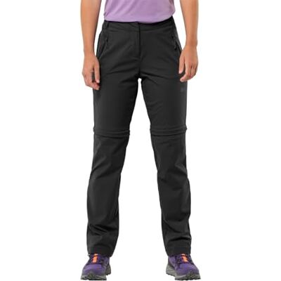 Jack Wolfskin Glastal Zip Off Pants W softshell vandringsbyxor, svart, storlek 38 dam, svart, 36 Jack Wolfskin Glastal Zip Off Pants W softshell vandringsbyxor, svart, storlek 38 dam, svart, 36