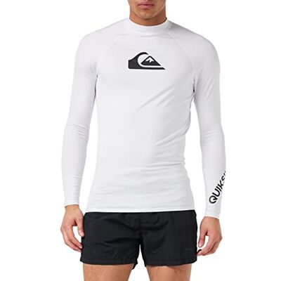 Quiksilver Herr All Time Ls Långärmad Rashguard Surf Skjorta Rash Guard, Vitt, M Quiksilver Herr All Time Ls Långärmad Rashguard Surf Skjorta Rash Guard, Vitt, M