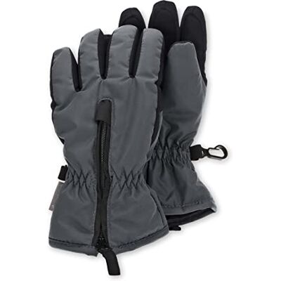 Sterntaler Unisex barn fingerhandske tvåfärgad handske, Järngrå, 3 Sterntaler Unisex barn fingerhandske tvåfärgad handske, Järngrå, 3