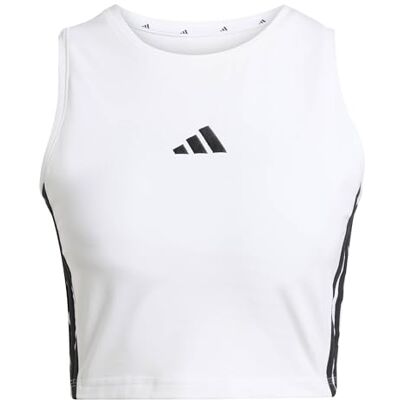 adidas dam Essentials 3-Stripes Padded Tank Shirt, white, M adidas dam Essentials 3-Stripes Padded Tank Shirt, white, M