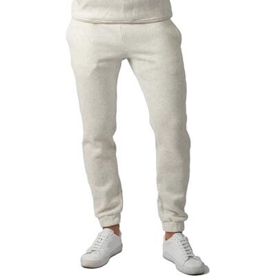 Carlheim Men's Sweatpants Hudson Lounge, Marl White, Small Carlheim Men's Sweatpants Hudson Lounge, Marl White, Small