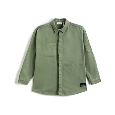 Koton pojkar shacket överdimensionerad en ficka detalj långärmad bomullsjacka, Khaki (861), 5-6 år Koton pojkar shacket överdimensionerad en ficka detalj långärmad bomullsjacka, Khaki (861), 5-6 år