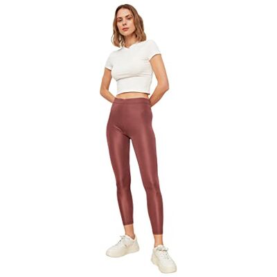 Trendyol Kvinnors Rose Curdy Bright Sporttights leggings, XS Trendyol Kvinnors Rose Curdy Bright Sporttights leggings, XS
