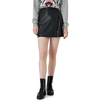 Koton Dam, fuskläder, minikjol, pleated, Svart (999), 38 Koton Dam, fuskläder, minikjol, pleated, Svart (999), 38