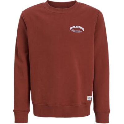 JACK & JONES Pojkar Jjebrandes Backp. RLX Sweat C.N Sn Mni, Bränd henna, 98 JACK & JONES Pojkar Jjebrandes Backp. RLX Sweat C.N Sn Mni, Bränd henna, 98