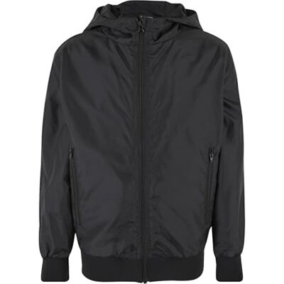 Urban Classics Pojkjacka Boys Windbreaker, vinterjacka för pojkar, huvtröja, svart, 146/152, svart, 146/152 cm Urban Classics Pojkjacka Boys Windbreaker, vinterjacka för pojkar, huvtröja, svart, 146/152, svart, 146/152 cm