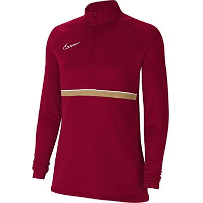 NIKE Women's Academy 21 Drill Top träningströja för kvinnor Team röd/vit/jersey guld/vit M NIKE Women's Academy 21 Drill Top träningströja för kvinnor Team röd/vit/jersey guld/vit M