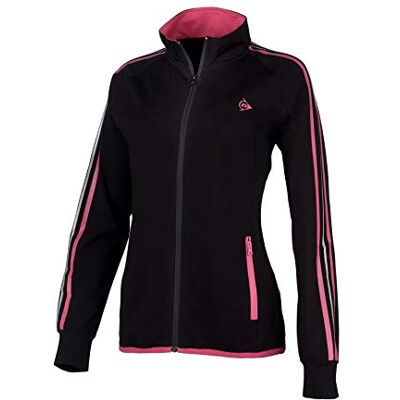 Dunlop Performance Line damer uppvärmningsjacka svart/rosa 1 Dunlop Performance Line damer uppvärmningsjacka svart/rosa 1