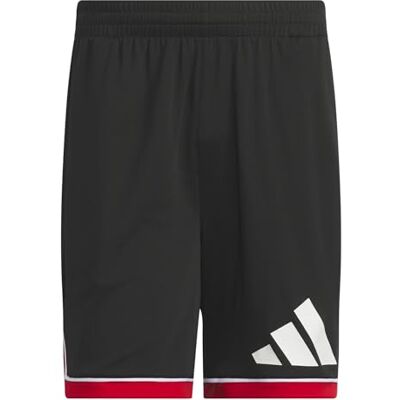 adidas herr Basketball Badge Of Sport Short Shorts, black/red, XS 7 inch adidas herr Basketball Badge Of Sport Short Shorts, black/red, XS 7 inch