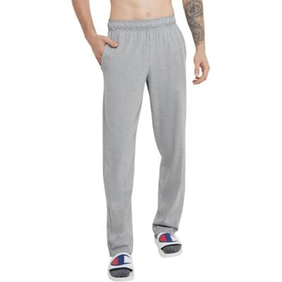 Champion Herr öppen botten lätt tröja sweatpants öppen botten lätt jerseybyxa, Oxford grå C lapp logotyp, L Champion Herr öppen botten lätt tröja sweatpants öppen botten lätt jerseybyxa, Oxford grå C lapp logotyp, L