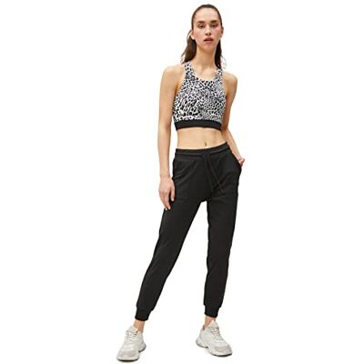 Koton Dam Regular Midjebundna Fickdetaljer Sweatpants, Svart (999), L Koton Dam Regular Midjebundna Fickdetaljer Sweatpants, Svart (999), L