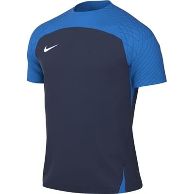 NIKE Herr M Nk Df Strke Iii JSY Ss kortärmad fotboll jersey, Midnight Navy/foto blå/vit, S NIKE Herr M Nk Df Strke Iii JSY Ss kortärmad fotboll jersey, Midnight Navy/foto blå/vit, S