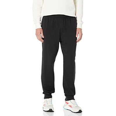 Hanes Originals bomullsjoggers, jersey träningsbyxor för män med fickor, 76 cm innersöm, Svart, M Hanes Originals bomullsjoggers, jersey träningsbyxor för män med fickor, 76 cm innersöm, Svart, M